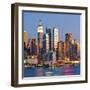 Manhattan, View of Midtown Manhattan across the Hudson River, New York, USA-Gavin Hellier-Framed Photographic Print