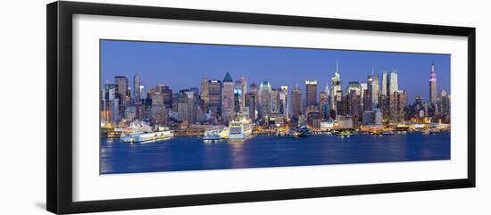 Manhattan, View of Midtown Manhattan across the Hudson River, New York, USA-Gavin Hellier-Framed Photographic Print