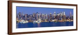 Manhattan, View of Midtown Manhattan across the Hudson River, New York, USA-Gavin Hellier-Framed Photographic Print