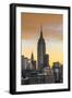 Manhattan, View of the Empire State Building and Midtown Manhattan across the Hudson River-Gavin Hellier-Framed Premium Photographic Print