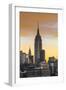 Manhattan, View of the Empire State Building and Midtown Manhattan across the Hudson River-Gavin Hellier-Framed Premium Photographic Print