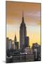 Manhattan, View of the Empire State Building and Midtown Manhattan across the Hudson River-Gavin Hellier-Mounted Premium Photographic Print