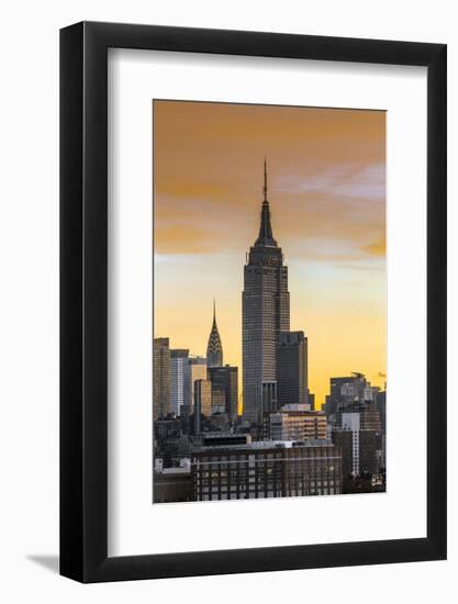 Manhattan, View of the Empire State Building and Midtown Manhattan across the Hudson River-Gavin Hellier-Framed Photographic Print