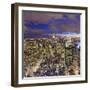 Manhattan View Towards Empire State Building at Sunset from Top of the Rock, at Rockefeller Plaza,-Gavin Hellier-Framed Photographic Print