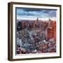 Manhattan View Towards Empire State Building at Sunset from Top of the Rock, at Rockefeller Plaza, -Gavin Hellier-Framed Photographic Print