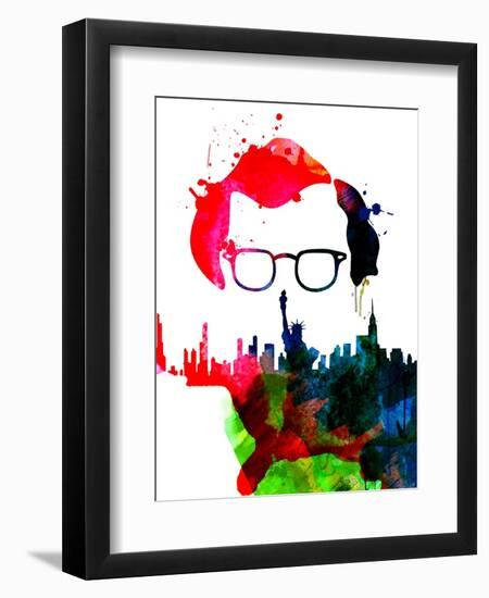 Manhattan Watercolor-Lora Feldman-Framed Art Print