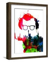 Manhattan Watercolor-Lora Feldman-Framed Art Print