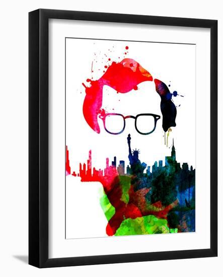 Manhattan Watercolor-Lora Feldman-Framed Art Print