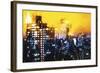 Manhattan Yellow Night-Philippe Hugonnard-Framed Giclee Print