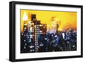 Manhattan Yellow Night-Philippe Hugonnard-Framed Giclee Print