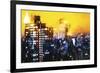 Manhattan Yellow Night-Philippe Hugonnard-Framed Giclee Print