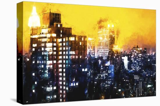 Manhattan Yellow Night-Philippe Hugonnard-Stretched Canvas