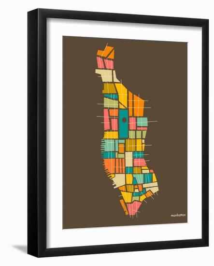 Manhattan-Jazzberry Blue-Framed Art Print