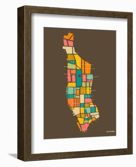 Manhattan-Jazzberry Blue-Framed Art Print