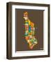 Manhattan-Jazzberry Blue-Framed Art Print