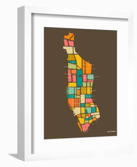 Manhattan-Jazzberry Blue-Framed Art Print