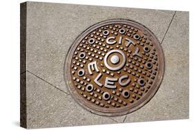 Manhole Cover In Chicago-Mark Williamson-Stretched Canvas