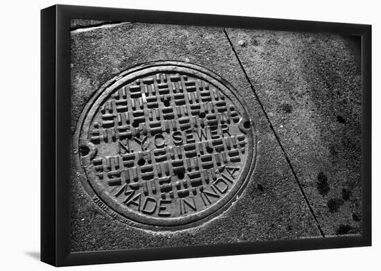 Manhole Cover NYC-null-Framed Poster