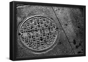 Manhole Cover NYC-null-Framed Poster