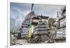 Mani Stones and prayer flags on a trail, Nepal.-Lee Klopfer-Framed Photographic Print