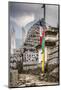 Mani Stones and prayer flags on a trail, Nepal.-Lee Klopfer-Mounted Photographic Print