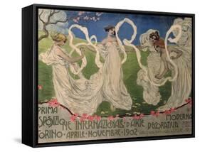 Manifesto for the Turin Exposition, 1902-Leonardo Bistolfi-Framed Stretched Canvas