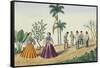 Manila and it's Environs: Filipinos Playing Football-Jose Honorato Lozano-Framed Stretched Canvas