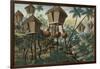 Manila and it's Environs: Huts of the Mountain Indians-Jose Honorato Lozano-Framed Giclee Print