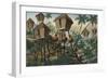 Manila and it's Environs: Huts of the Mountain Indians-Jose Honorato Lozano-Framed Giclee Print