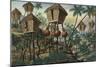 Manila and it's Environs: Huts of the Mountain Indians-Jose Honorato Lozano-Mounted Giclee Print