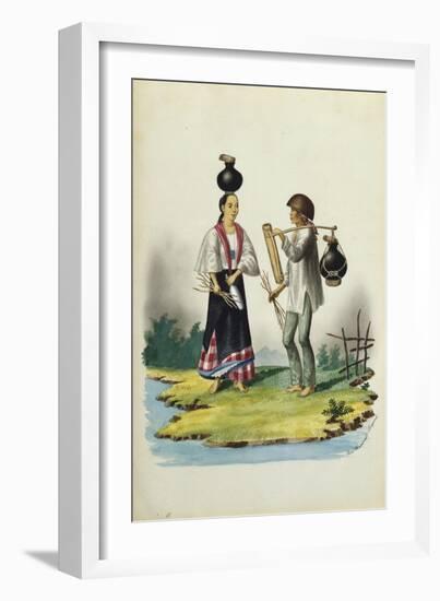 Manila and it's Environs: Milksellers-Jose Honorato Lozano-Framed Giclee Print
