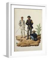 Manila and it's Environs: Officers of the Civil Guard-Jose Honorato Lozano-Framed Giclee Print