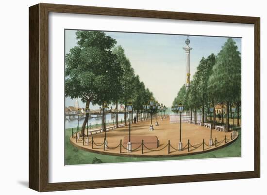 Manila and it's Environs: the New Magellan's Drive Alongside the Puente De Barcas-Jose Honorato Lozano-Framed Giclee Print