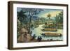 Manila and it's Environs: View Near the Town of Taguig on the Pasig River-Jose Honorato Lozano-Framed Giclee Print