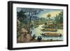 Manila and it's Environs: View Near the Town of Taguig on the Pasig River-Jose Honorato Lozano-Framed Giclee Print