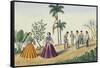 Manila and Its Environs: Filipinos Playing Football-Jose Honorato Lozano-Framed Stretched Canvas