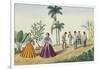 Manila and Its Environs: Filipinos Playing Football-Jose Honorato Lozano-Framed Giclee Print