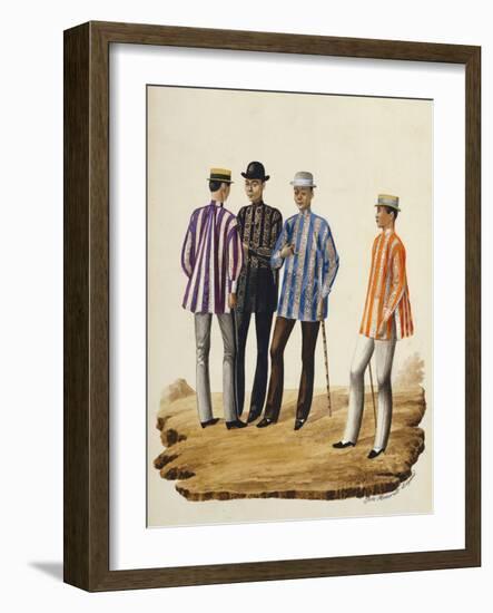 Manila and Its Environs: Mestizos Going to the Fiesta-Jose Honorato Lozano-Framed Giclee Print