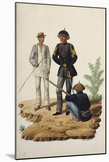 Manila and Its Environs: Officers of the Civil Guard-Jose Honorato Lozano-Mounted Giclee Print