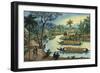 Manila and Its Environs: View Near the Town of Taguig on the Pasig River-Jose Honorato Lozano-Framed Giclee Print