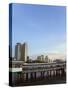 Manila Bay and City Skyline at Sunset, Manila, Philippines, Southeast Asia-Kober Christian-Stretched Canvas