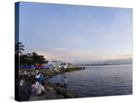 Manila Bay at Sunset, Manila, Philippines, Southeast Asia-Kober Christian-Stretched Canvas