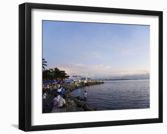 Manila Bay at Sunset, Manila, Philippines, Southeast Asia-Kober Christian-Framed Photographic Print