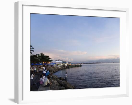 Manila Bay at Sunset, Manila, Philippines, Southeast Asia-Kober Christian-Framed Photographic Print