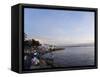 Manila Bay at Sunset, Manila, Philippines, Southeast Asia-Kober Christian-Framed Stretched Canvas