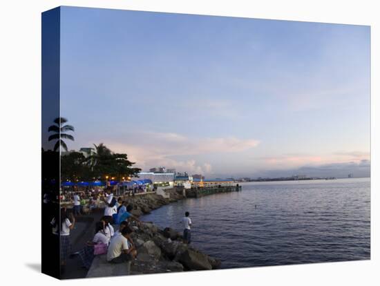 Manila Bay at Sunset, Manila, Philippines, Southeast Asia-Kober Christian-Stretched Canvas