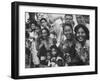 Manila Crowds Celebrate Philippines 15th Independence Anniversary During Douglas Macarthur's Visit-Grey Villet-Framed Photographic Print
