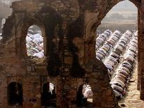 Muslims Offer Eid Prayers at the Ruins of Jami Mosque, Which was Built in 1345 AD-Manish Swarup-Photographic Print