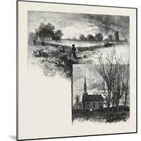 Manitoba: a Half-Breed Farm (Top), Kildonan Church (Bottom), Canada, Nineteenth Century-null-Mounted Giclee Print