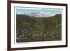 Manitou Springs, CO - The Spa of the Rockies, Foot of Pikes Peak-Lantern Press-Framed Art Print